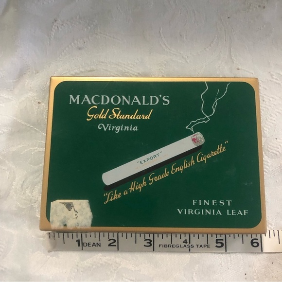 VINTAGE Macdonald's Gold Standard Cigarette Tin 6” x 4.3” - Picture 5 of 5